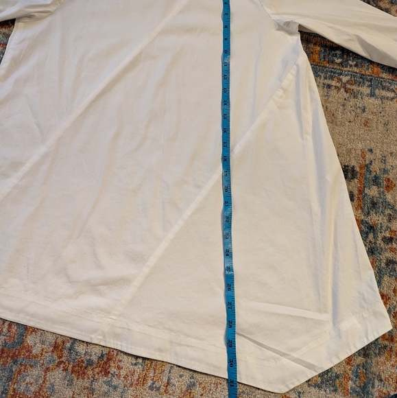 J.Jill Womens Small White Shirt Collection Diagonal Seam Tunic Blouse 3/4SLV 116 - Picture 9 of 10